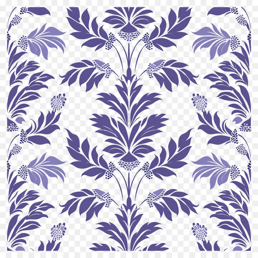 Fond Violet，Motif Floral PNG