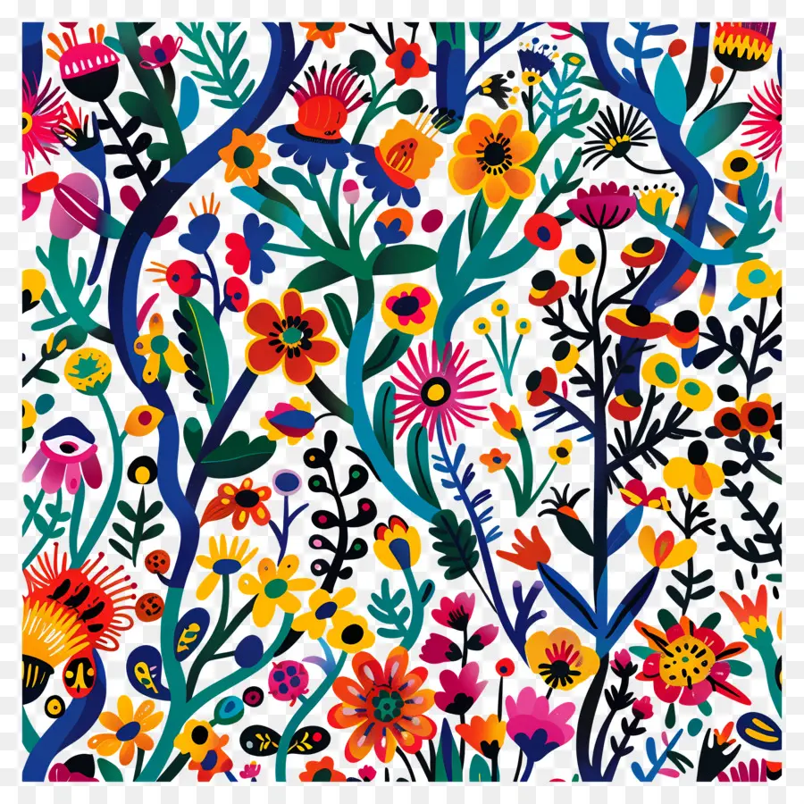 Motif Floral，Coloré PNG