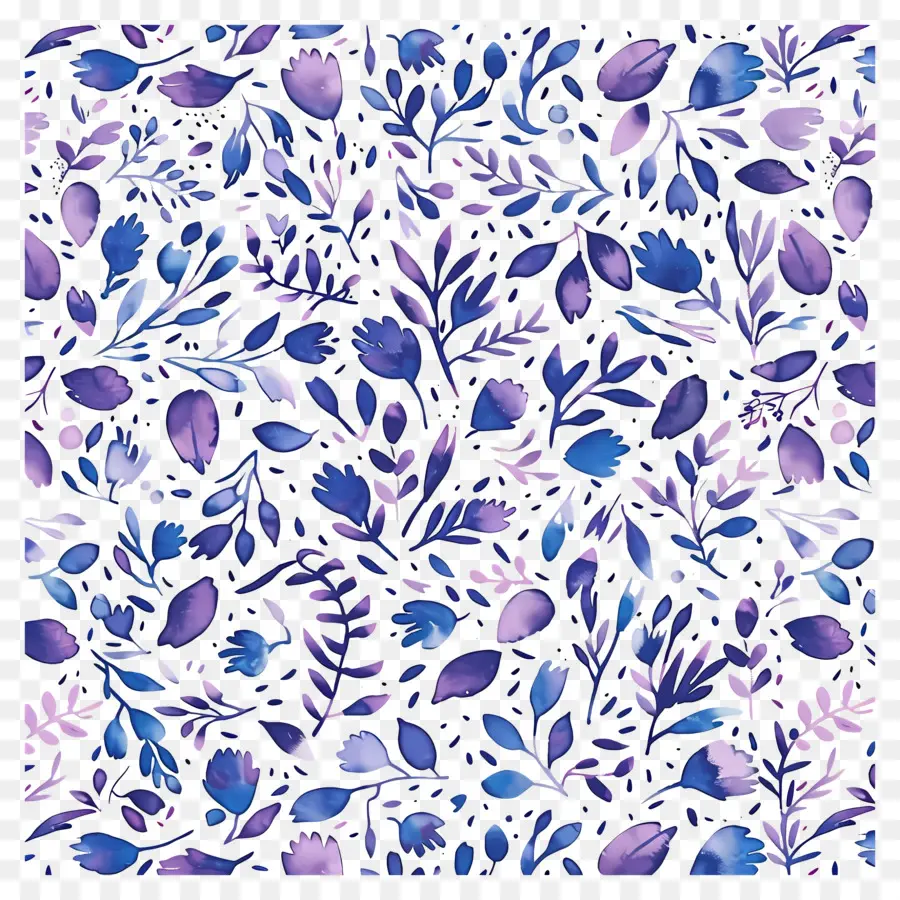 Fond Violet，Motif Floral PNG