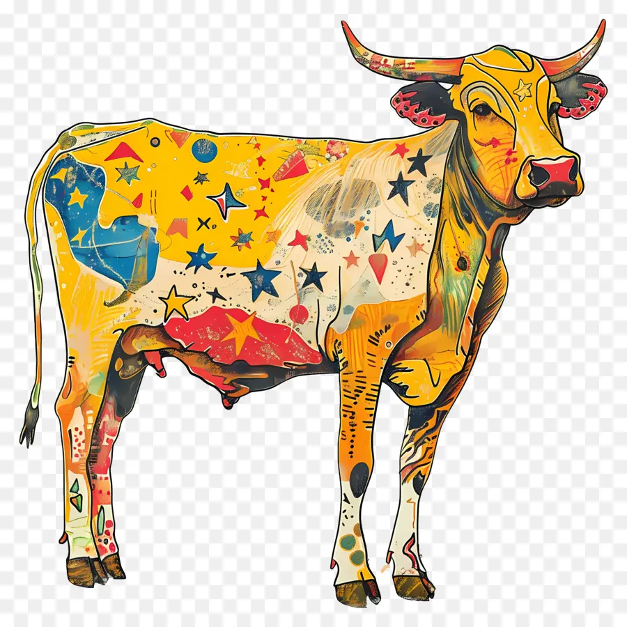 Vache，Vache Colorée PNG