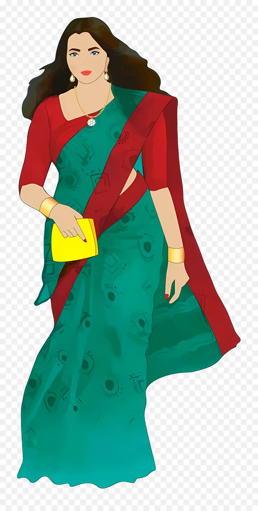 Sari，Femme En Sari PNG