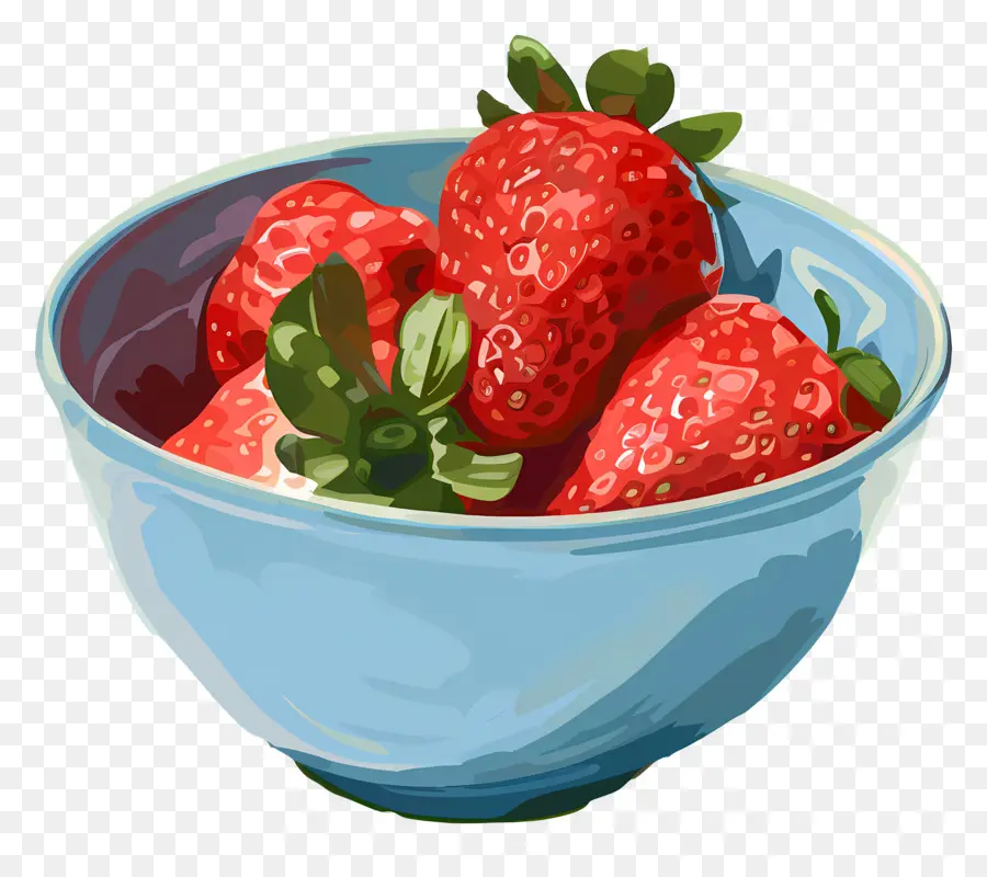 Pouding Aux Fraises，Fraises Dans Un Bol PNG