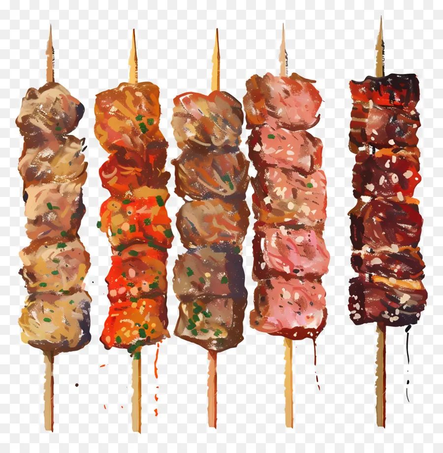 Brochettes De Viande，Grillé PNG