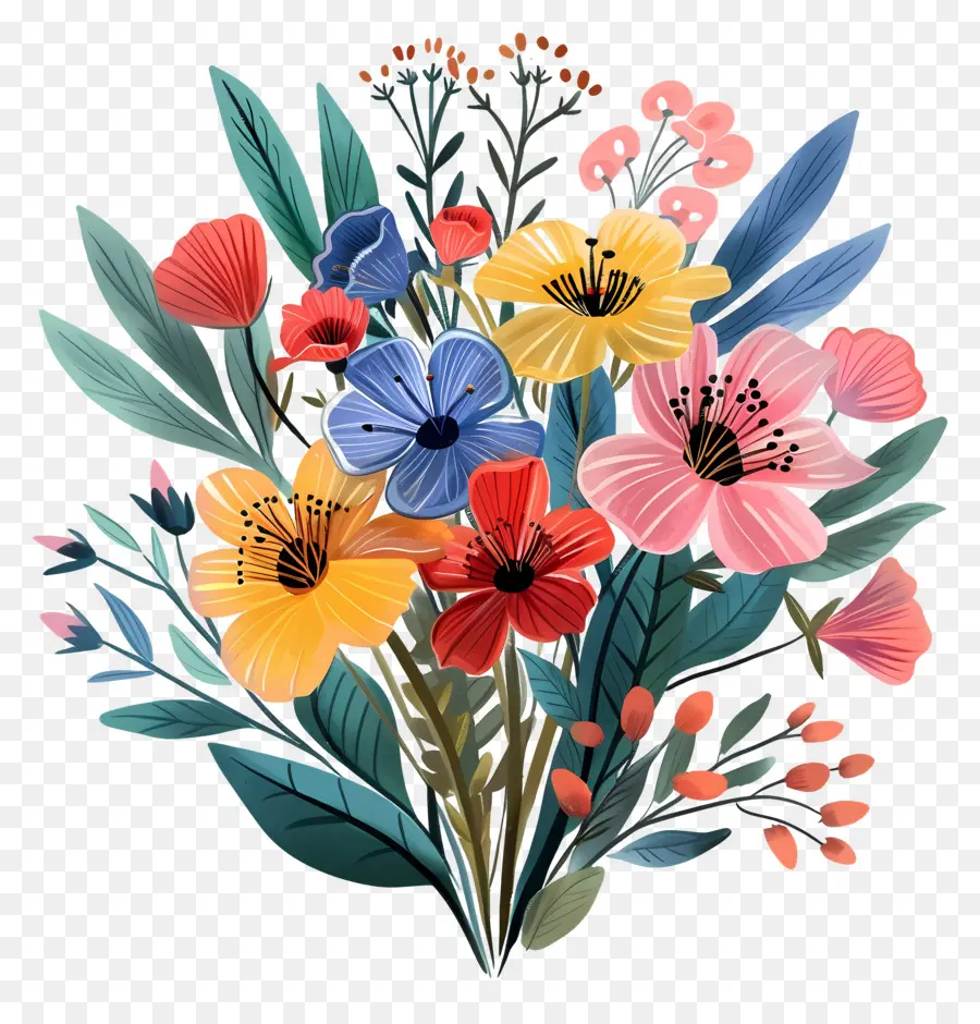 Bouquet De Fleurs，Fleurs PNG