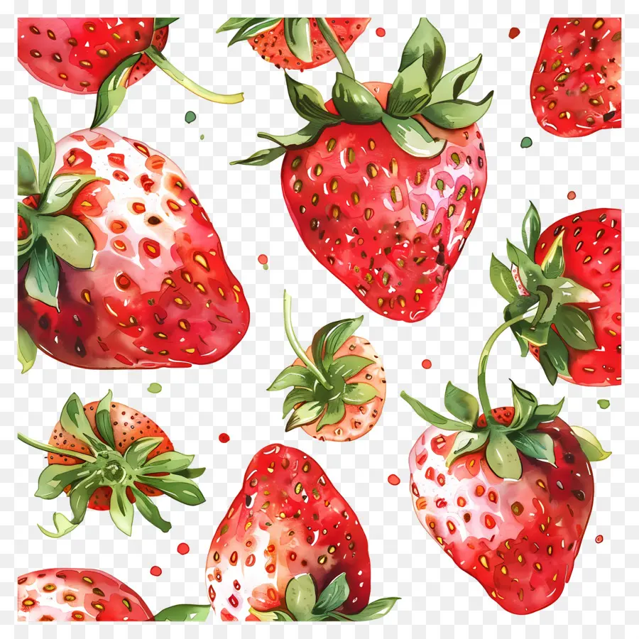 Motif Fraise，Fraises PNG