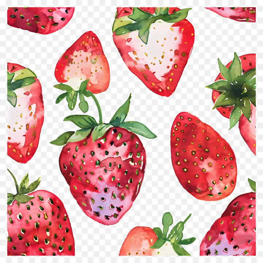 Motif Fraise，Fraises PNG