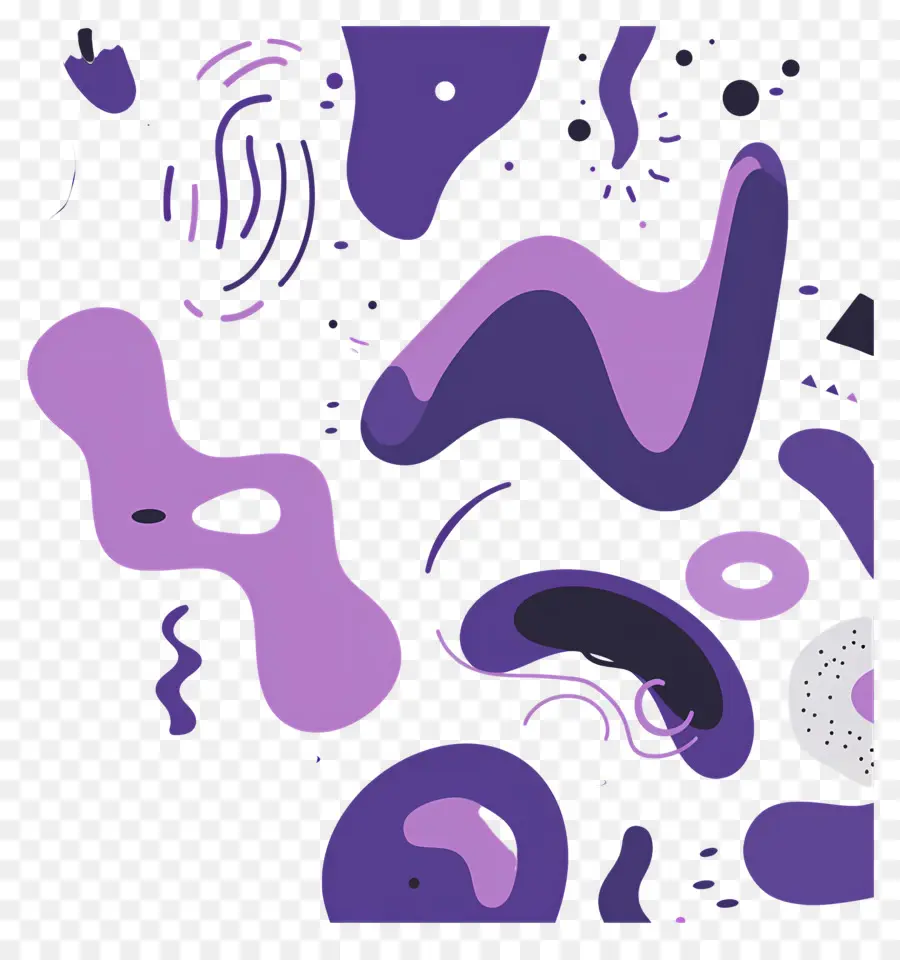 Fond Violet，Formes Abstraites PNG