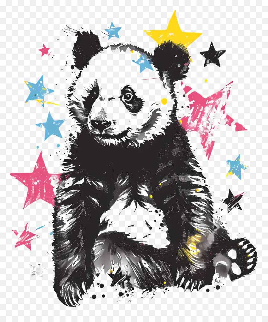 Panda，Panda Coloré PNG