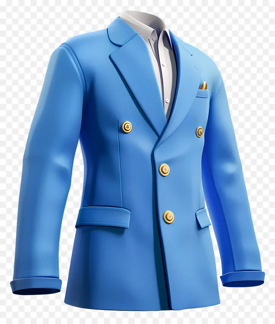 Blazer Bleu，Veste Bleue PNG