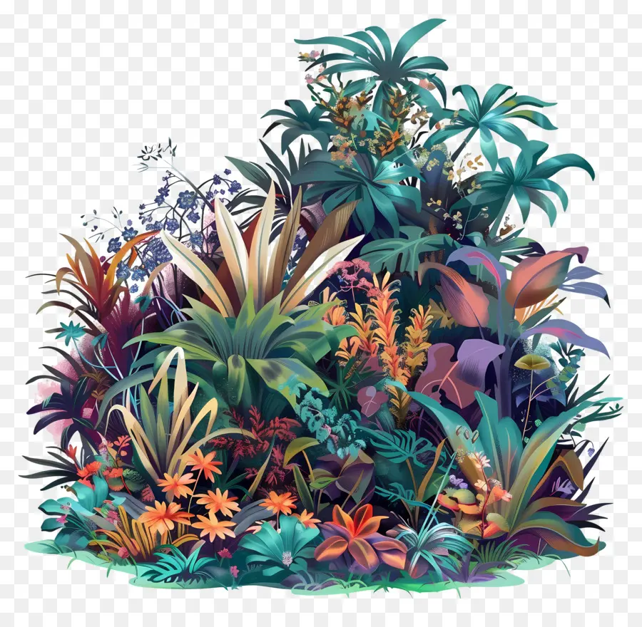 Paysage De Jardin，Plantes Vertes PNG