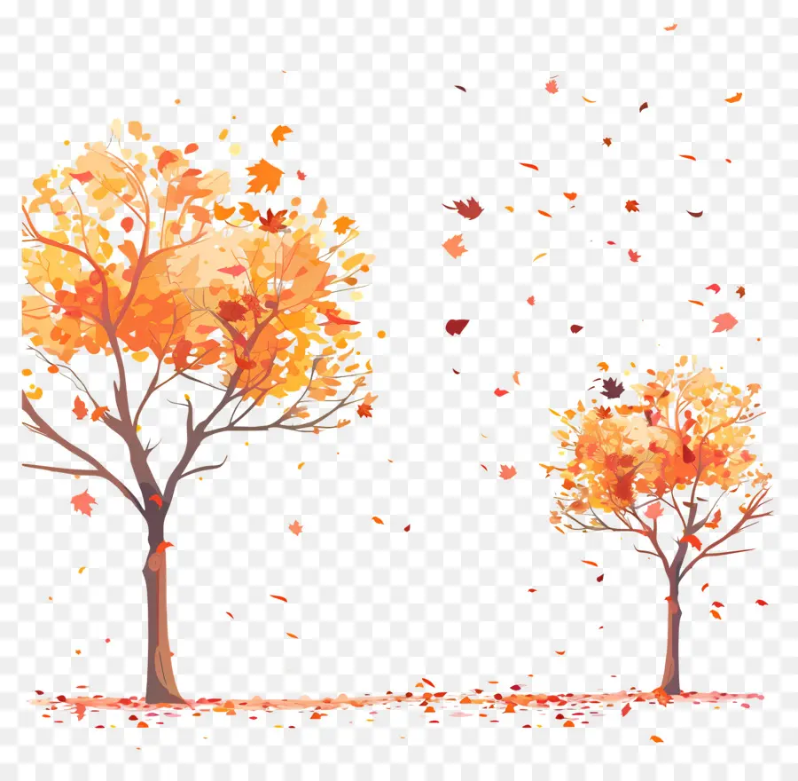 Fond D'automne，Arbre PNG