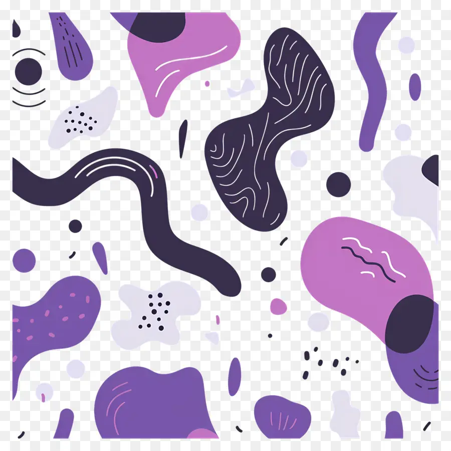 Fond Violet，Formes Abstraites PNG