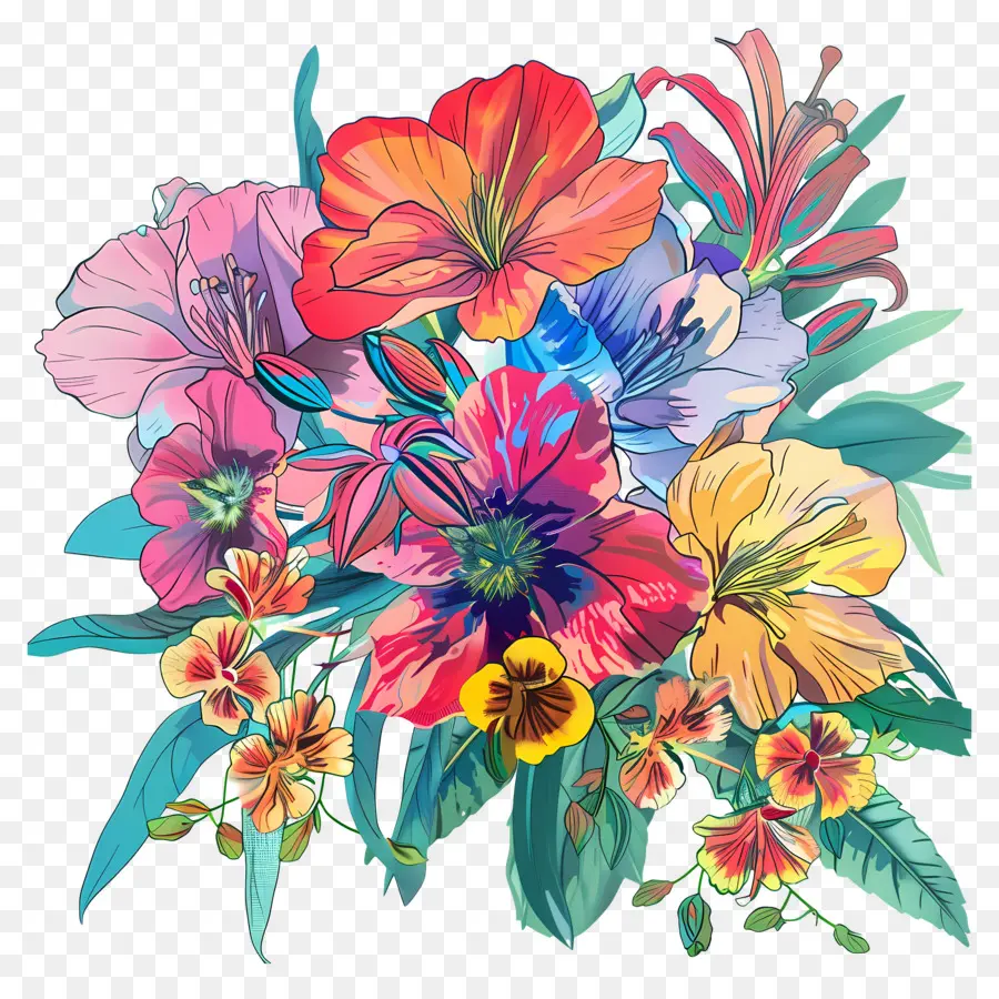 Bouquet De Fleurs，Fleurs PNG