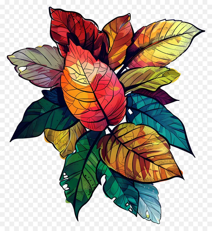 Bouquet De Feuilles，Feuilles PNG