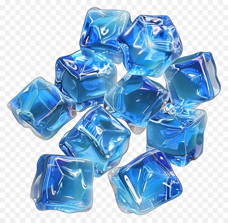 Glace Bleue，Glaçons Bleus PNG