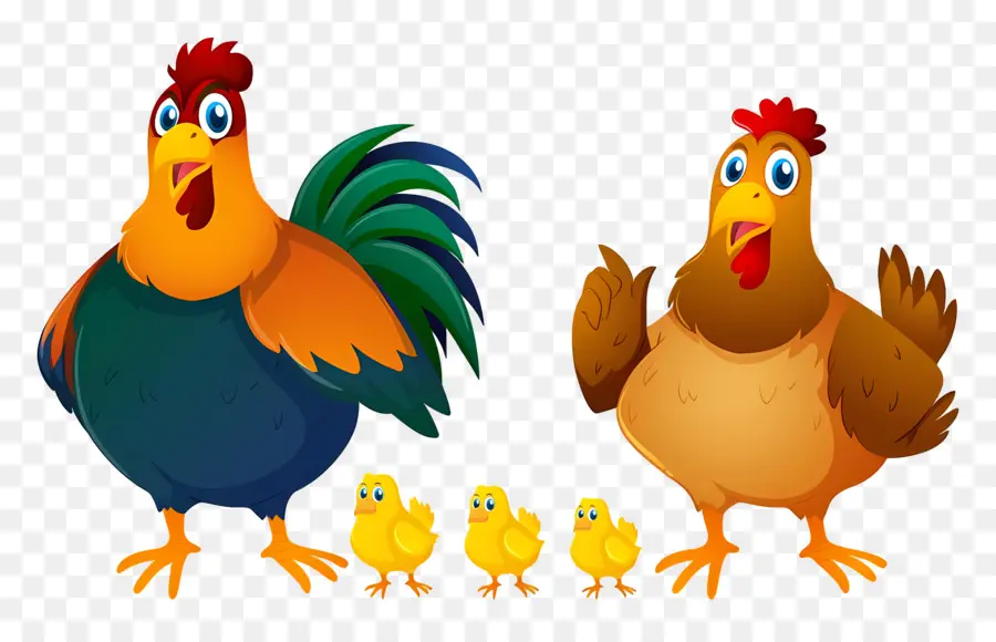 Volaille，Poulets De Dessin Animé PNG