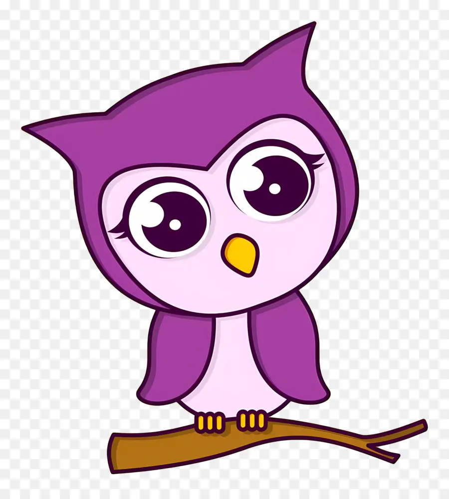 Chouette Mignonne，Chouette Violette PNG