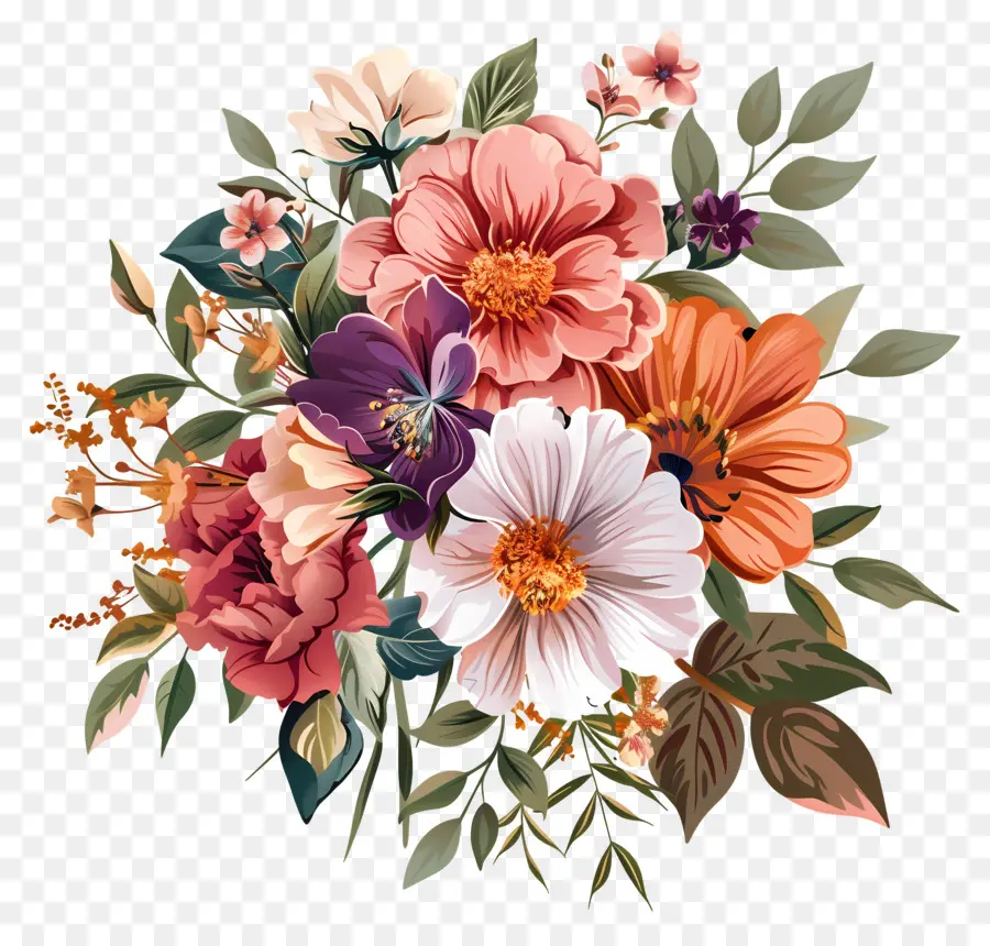 Bouquet De Fleurs，Fleurs PNG