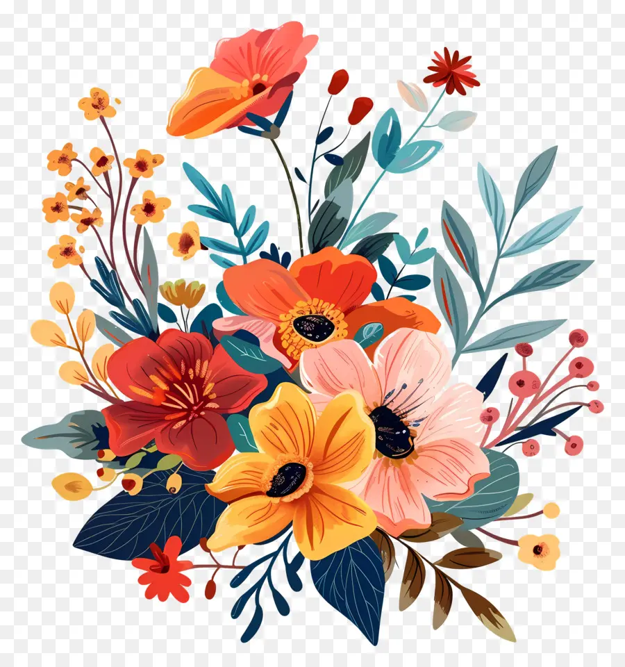 Bouquet De Fleurs，Fleurs PNG