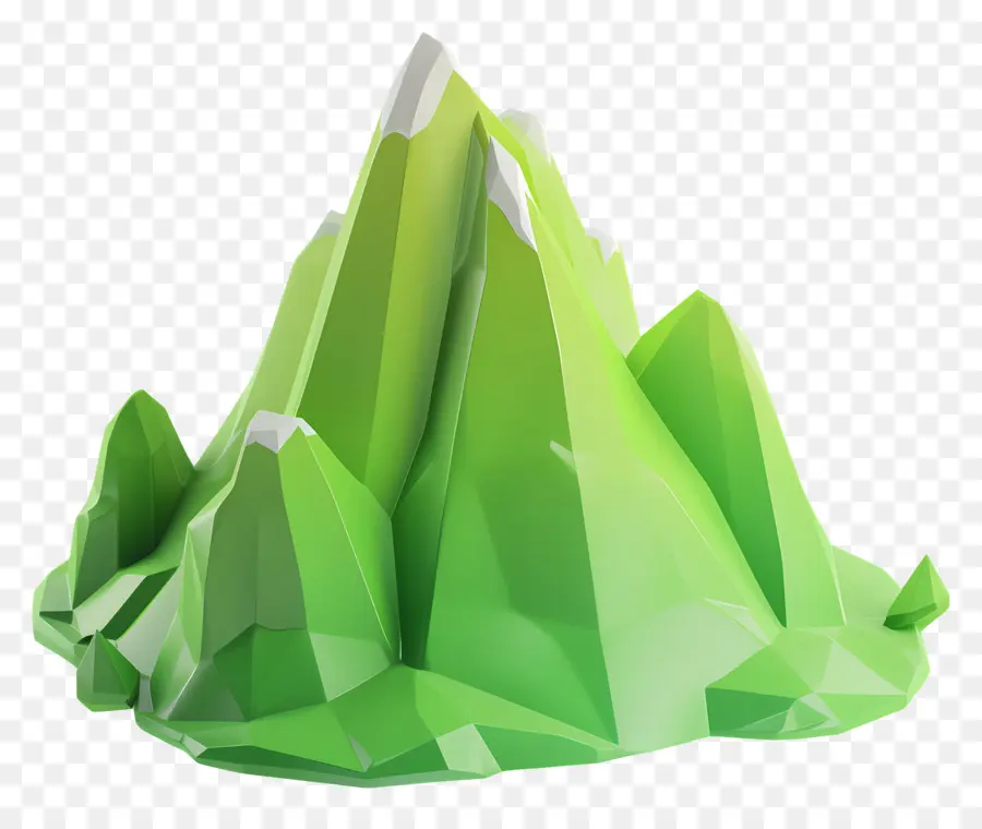 Montagne Verte，Montagne Verte Low Poly PNG