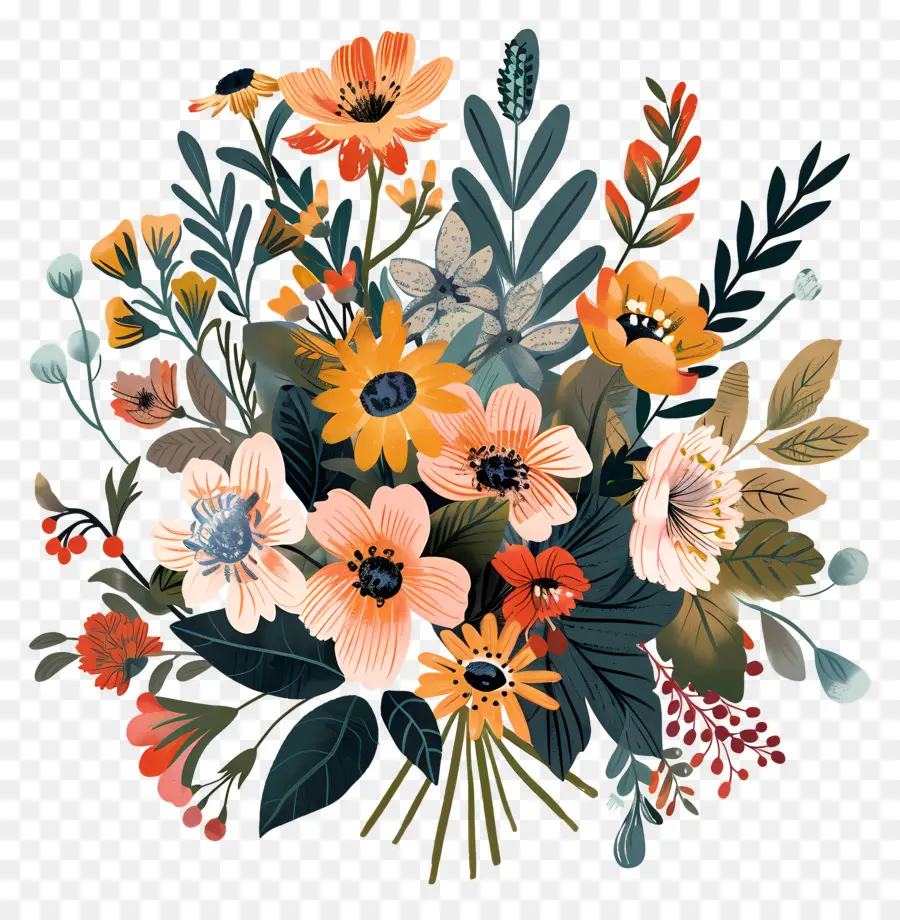 Bouquet De Fleurs，Fleurs PNG