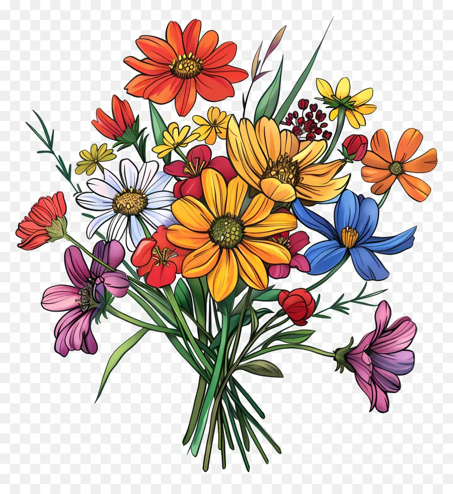 Bouquet De Fleurs，Fleurs PNG