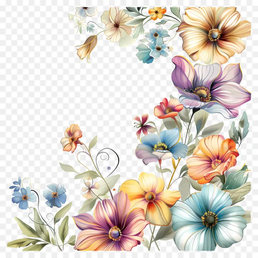 Fond De Fleurs，Fleurs PNG