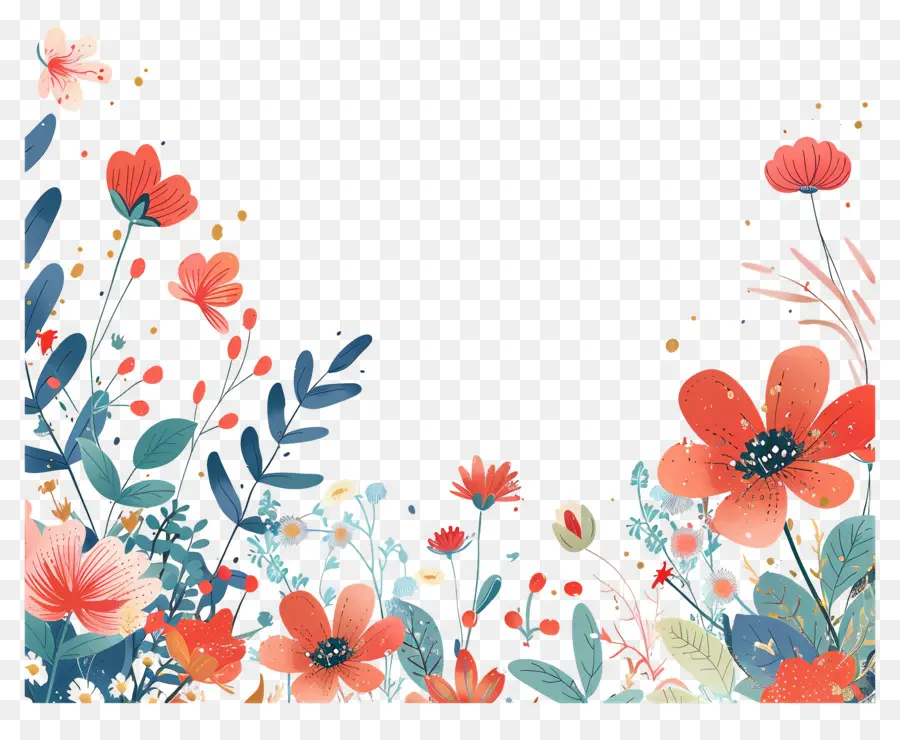 Fond De Fleurs，Fleurs Colorées PNG