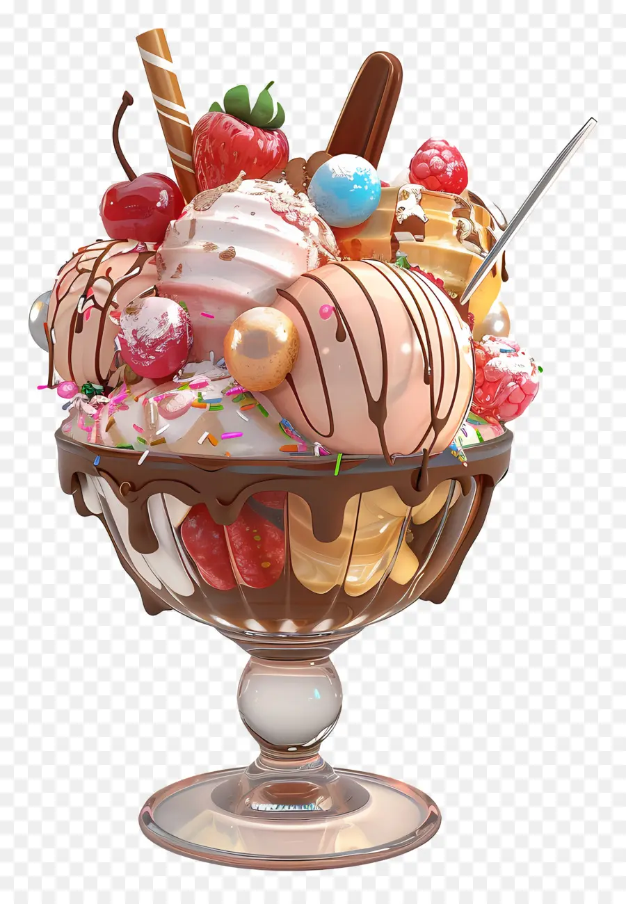 Coupe Glacée，Dessert PNG