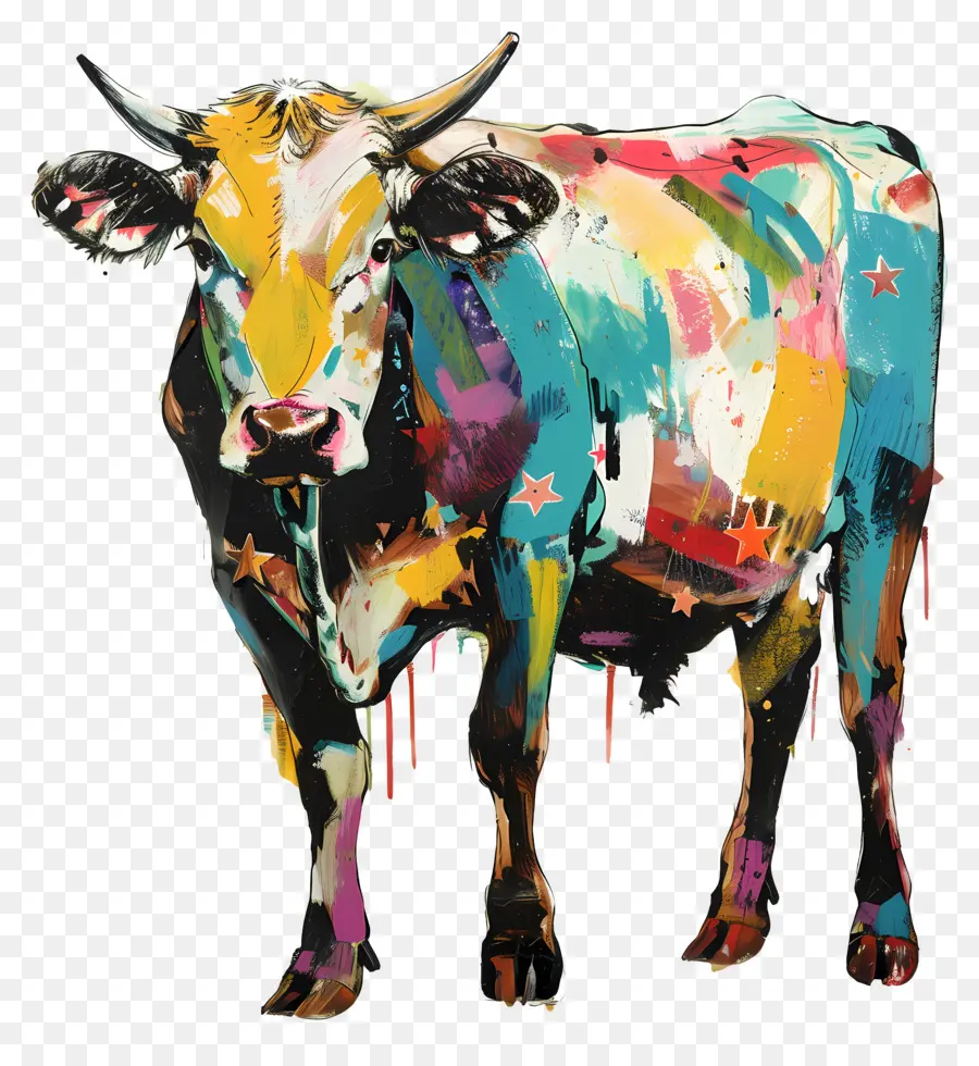 Vache，Vache Colorée PNG