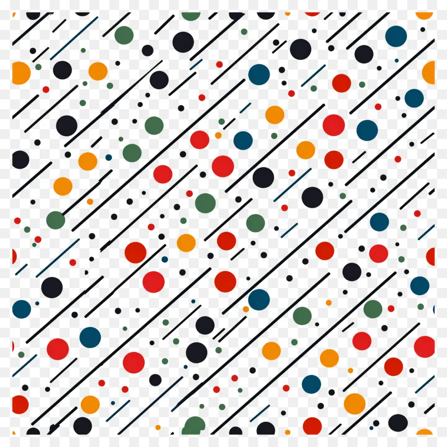 Motif à Pois，Points Colorés PNG