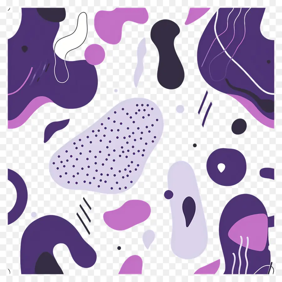 Fond Violet，Formes Abstraites PNG