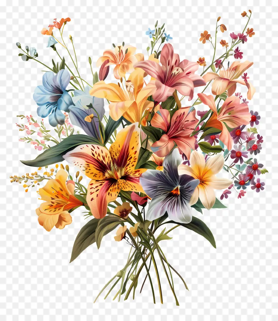 Bouquet De Fleurs，Fleurs PNG