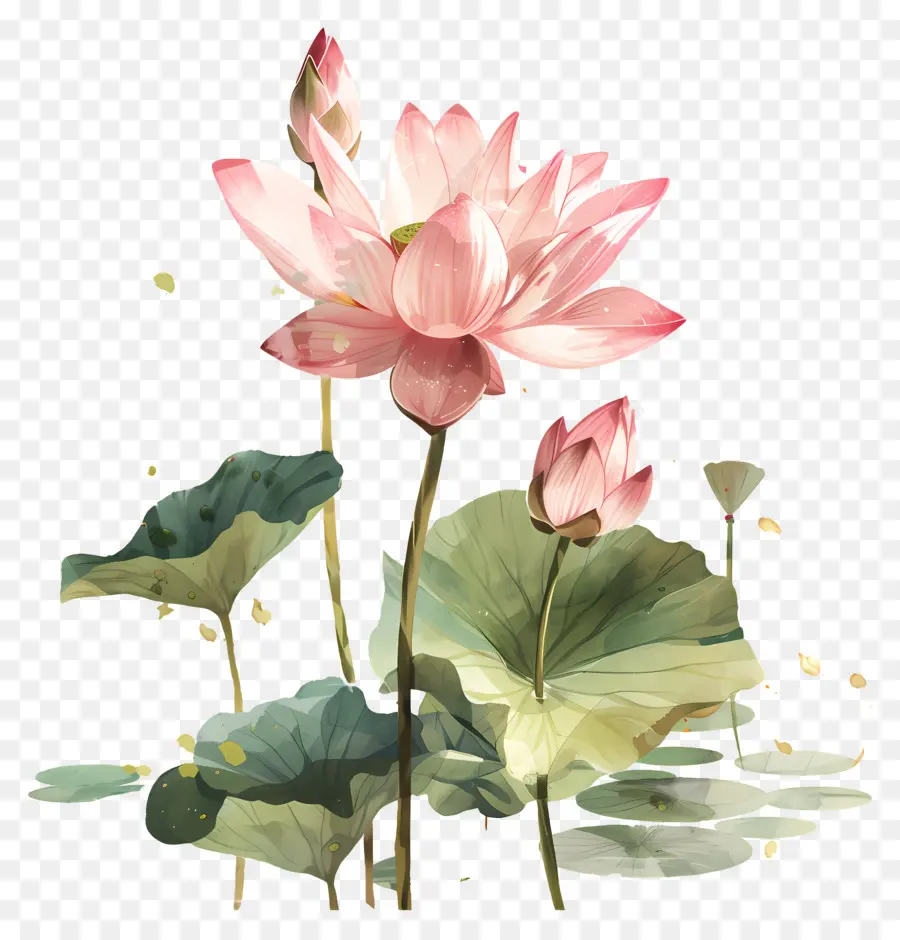 Étang De Lotus，Fleurs De Lotus PNG