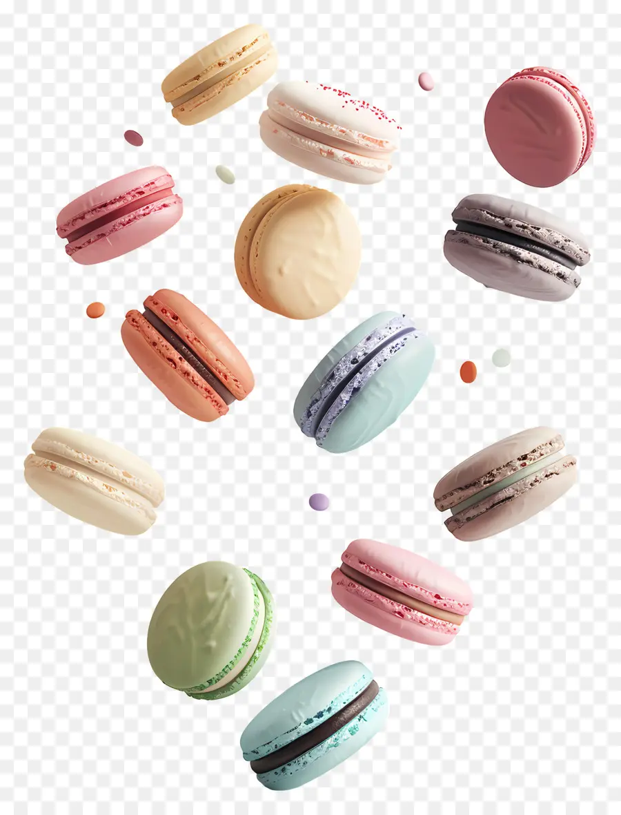 Macarons，Coloré PNG