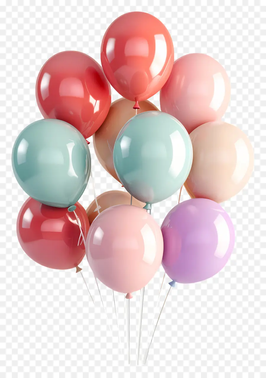 Ballons De Fête，Ballons Colorés PNG