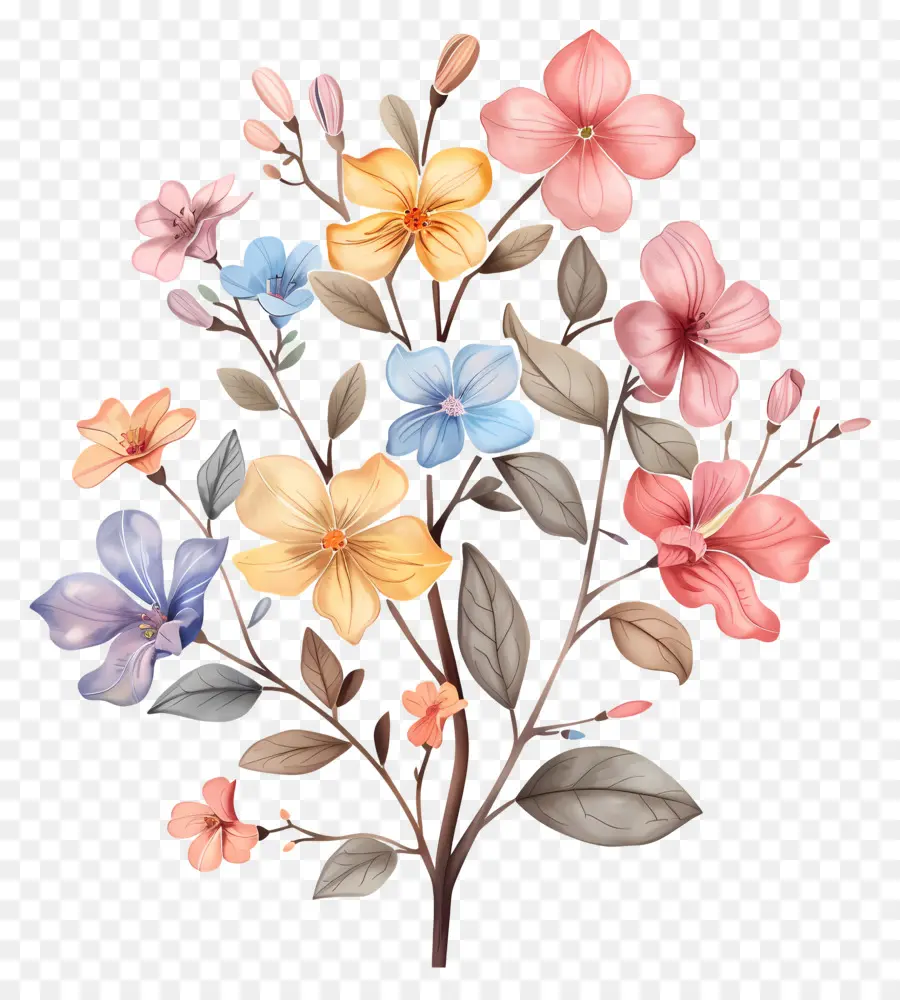 Fond De Printemps，Fleurs PNG