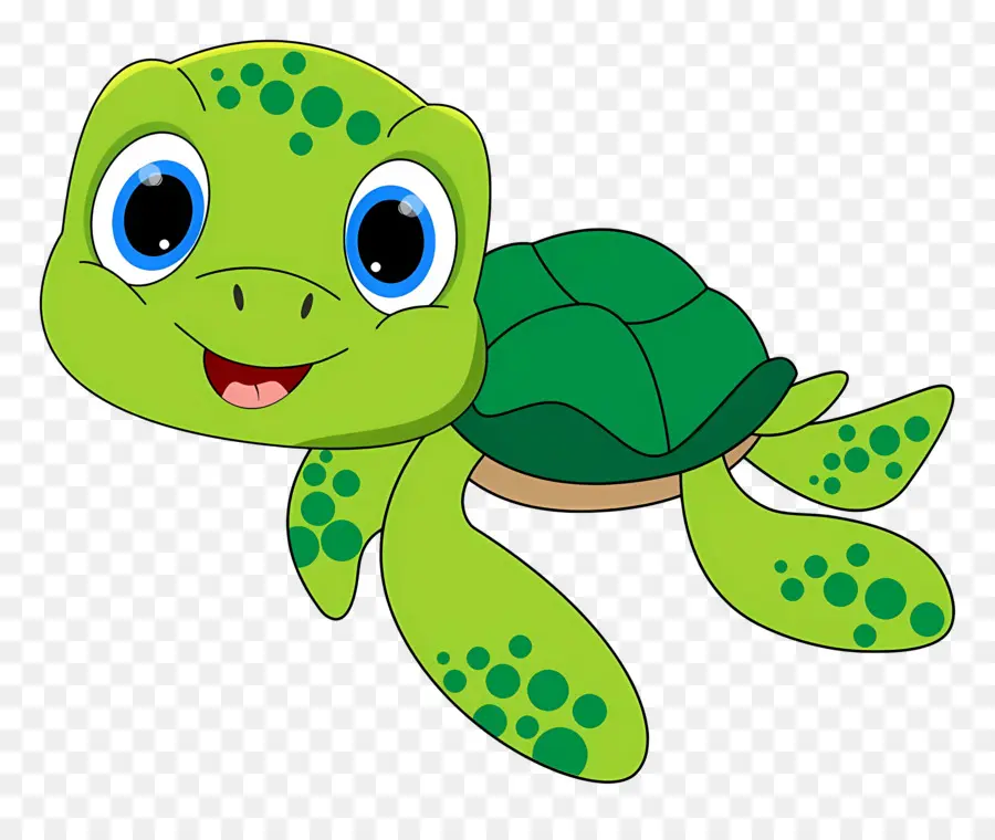 Tortue De Dessin Animé，Tortue Verte PNG