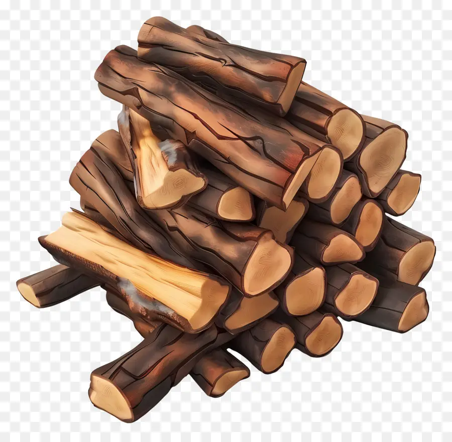 Bois De Chauffage，Pile De Bois De Chauffage PNG