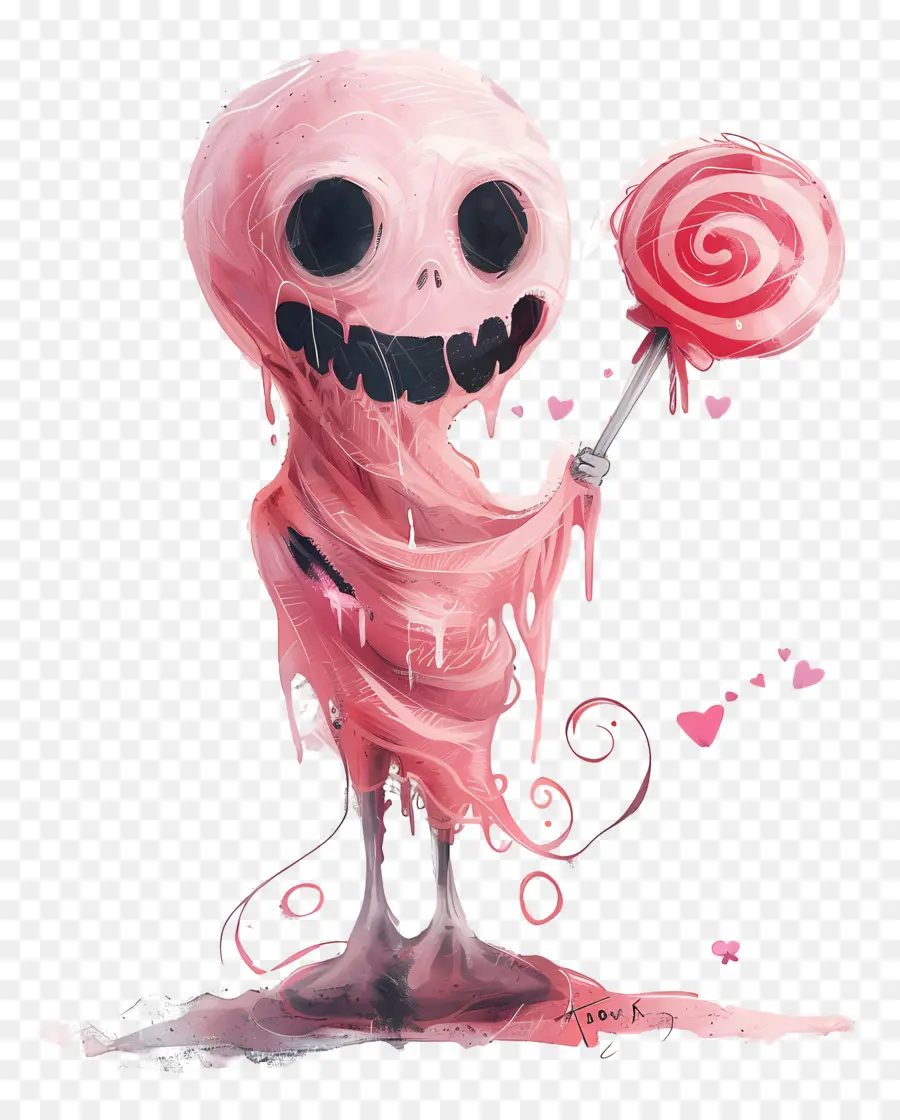 Sucette Fantôme，Squelette Rose PNG