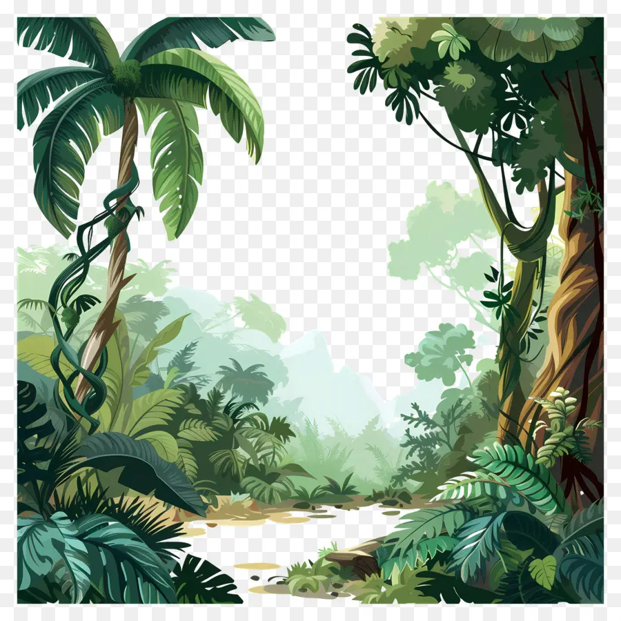 Paysage Serein，Jungle PNG