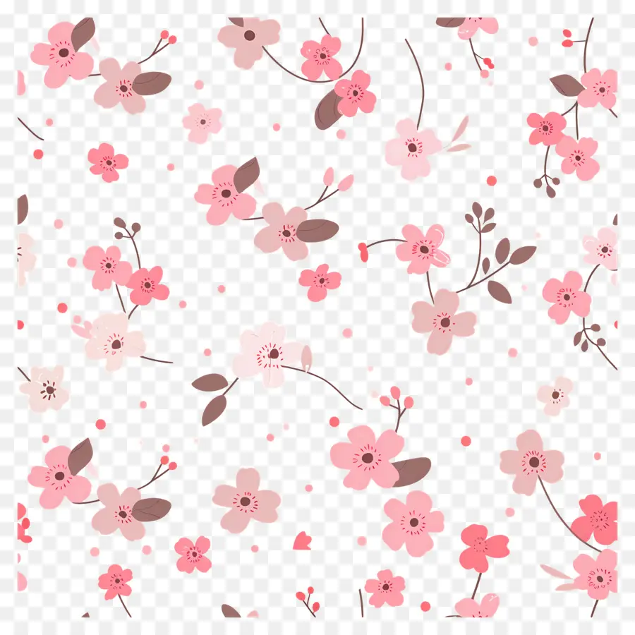 Fond De Fleurs，Fleurs De Cerisier PNG