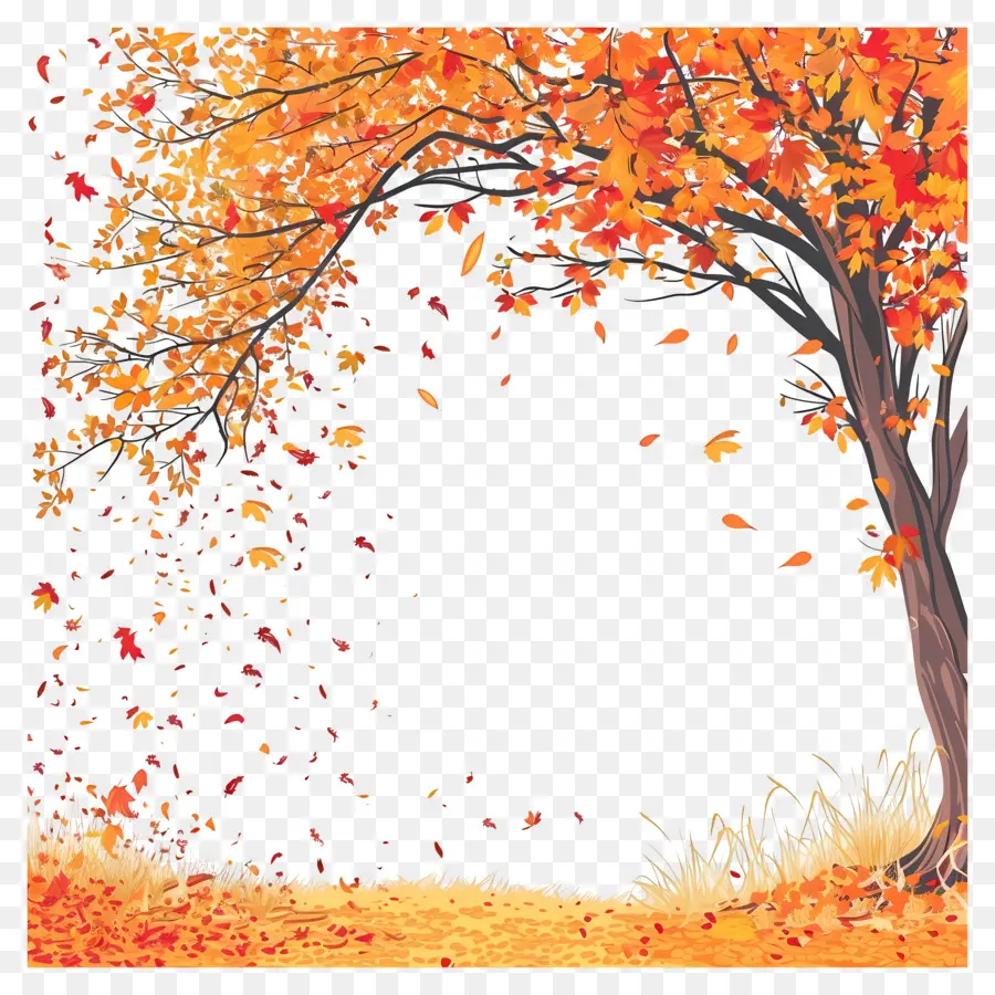 Fond D'automne，Arbre PNG