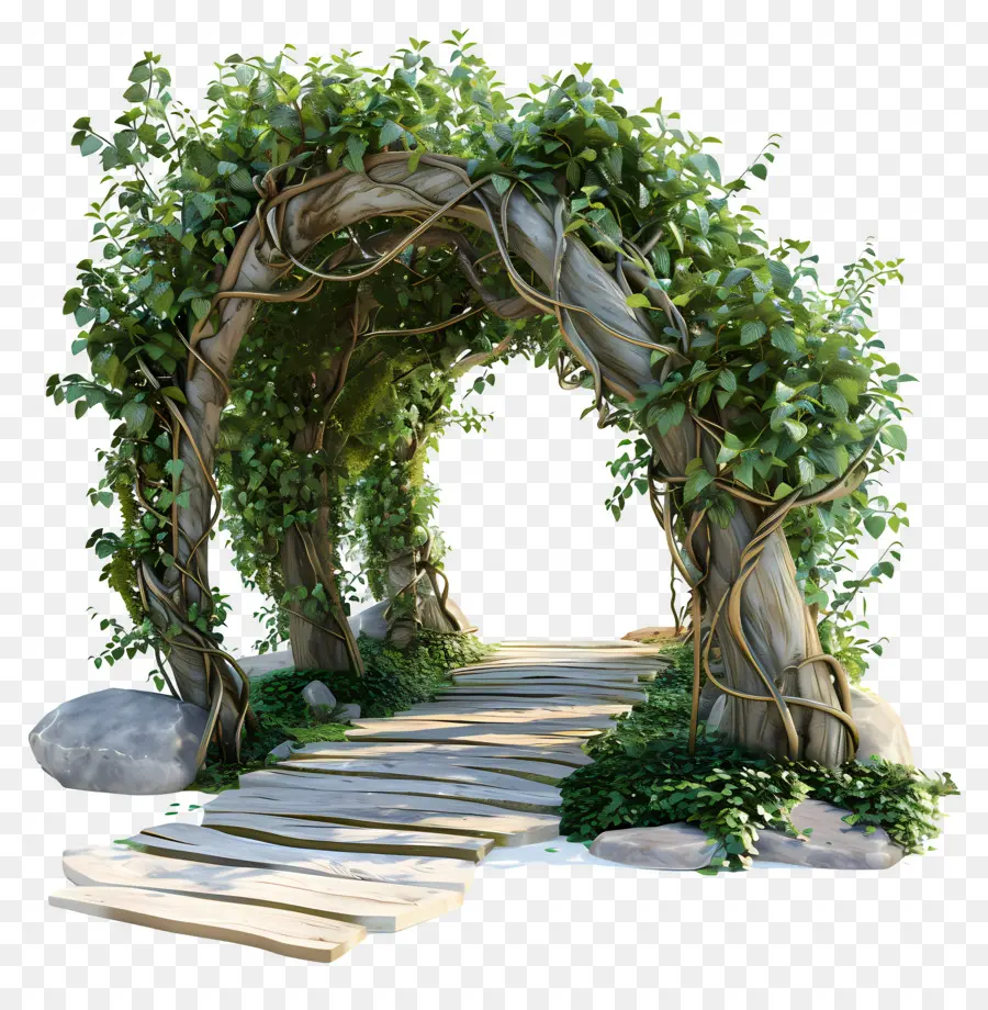 Passerelle Forestière，Arche De Jardin PNG