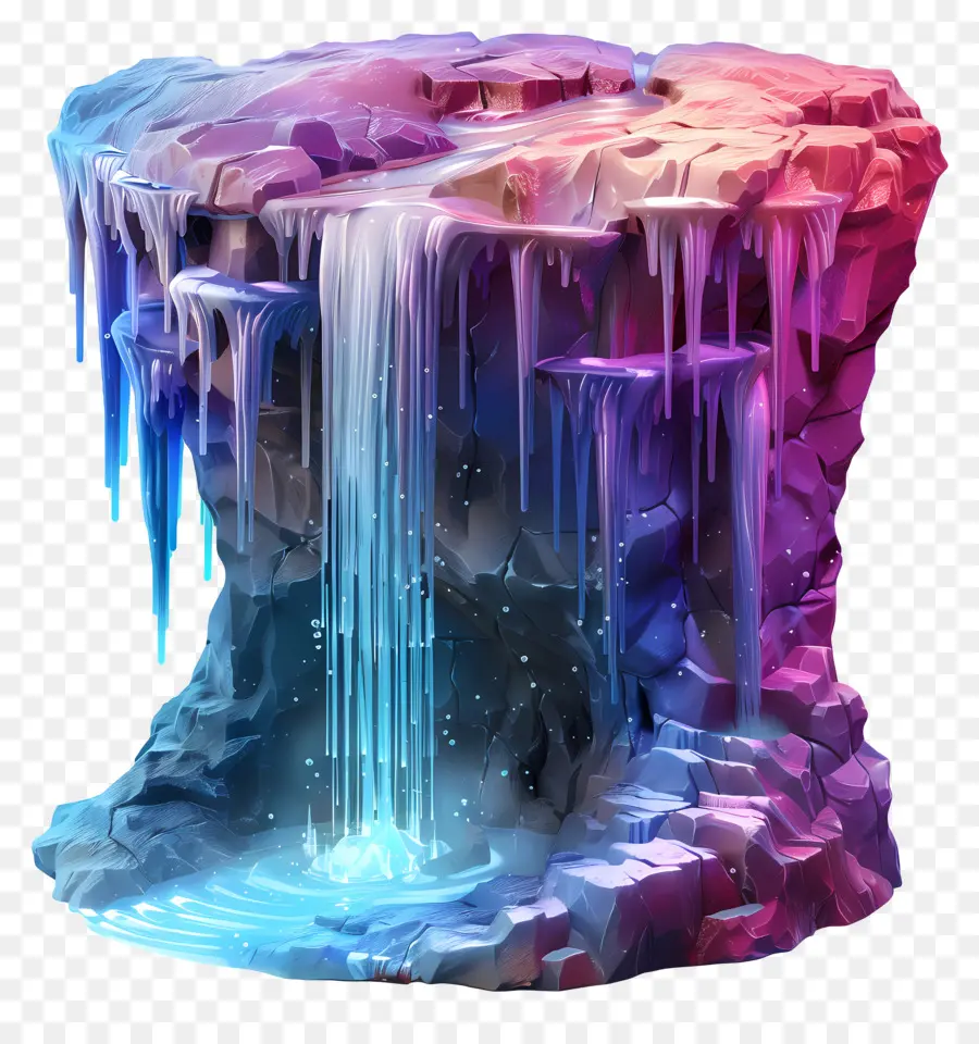 Stalactite De La Grotte，Illustration De La Cascade PNG