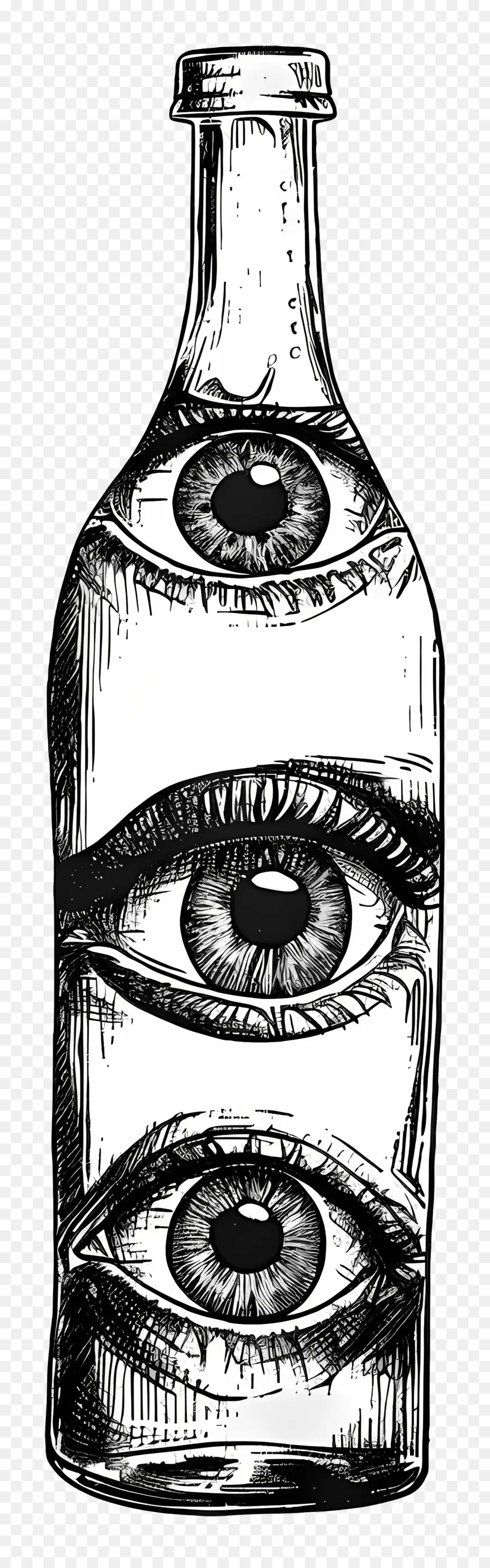 Yeux Dans Une Bouteille En Verre，Bouteille Avec Des Yeux PNG