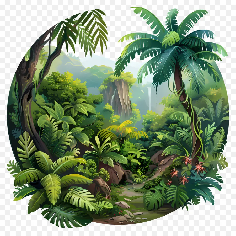 Paysage Serein，Jungle Dense PNG