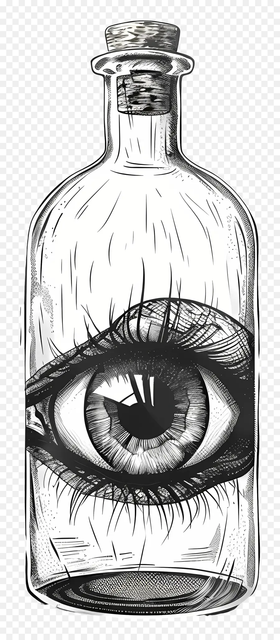 Yeux Dans Une Bouteille En Verre，Bouteille Avec Des Yeux PNG