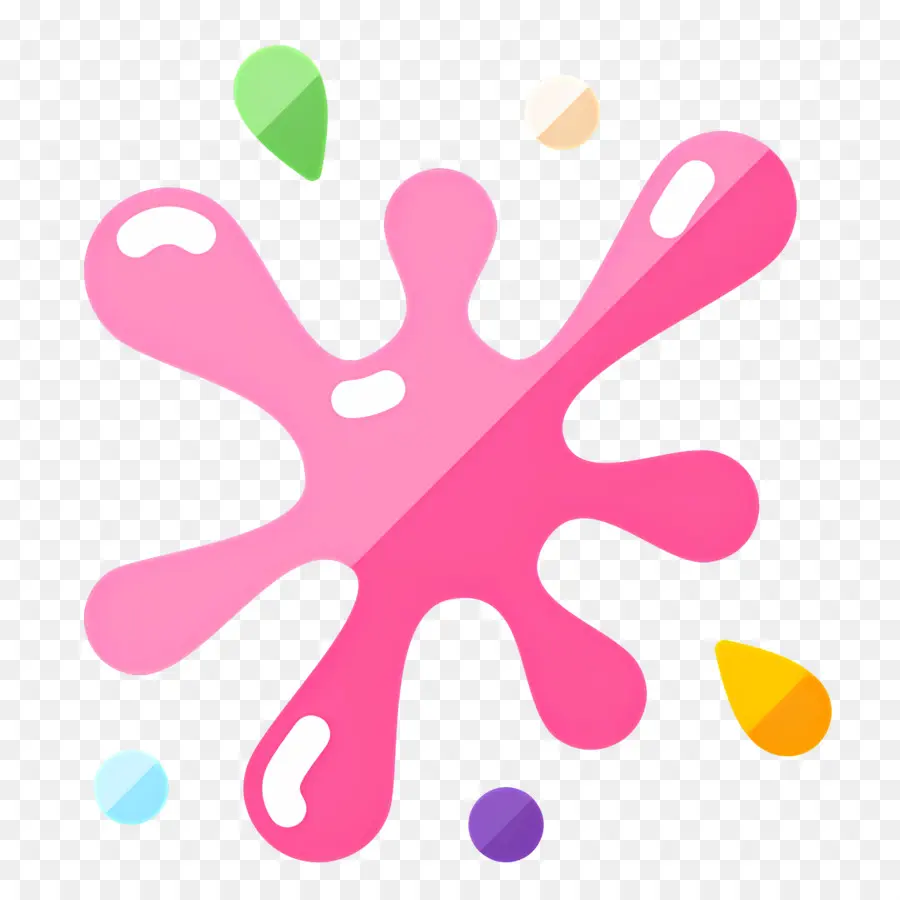 éclaboussure De Peinture，éclaboussure Rose PNG