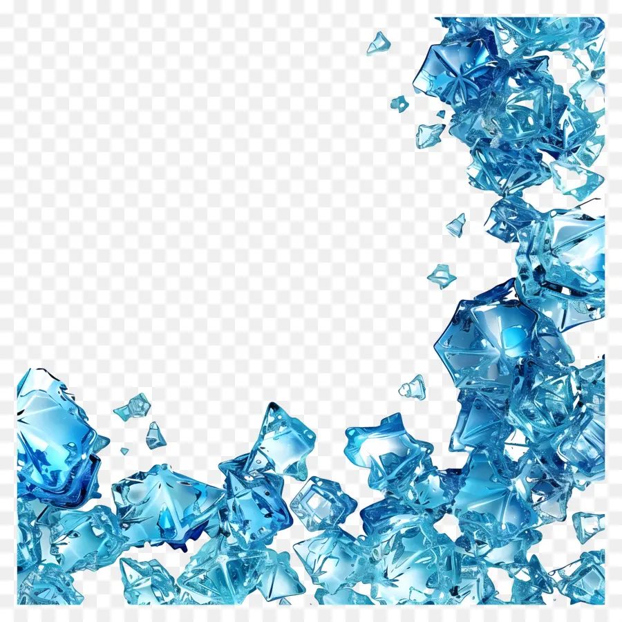 Glace Bleue，Cristaux Bleus PNG